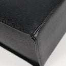 CHANEL Vanity Hand Bag Caviar Skin 2way Black Gold CC Auth 138563A-16