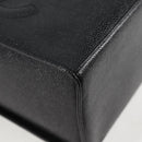 CHANEL Vanity Hand Bag Caviar Skin 2way Black Gold CC Auth 138563A-18