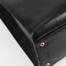 CHANEL Chain Hand Bag Caviar Skin Black Gold CC Auth 138564A-8