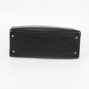 CHANEL Chain Hand Bag Caviar Skin Black Gold CC Auth 138564A-5