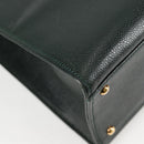 CHANEL Chain Hand Bag Caviar Skin Green Gold CC Auth 138565A-9