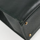 CHANEL Chain Hand Bag Caviar Skin Green Gold CC Auth 138565A-15