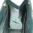 CHANEL Chain Hand Bag Caviar Skin Green Gold CC Auth 138565A-19