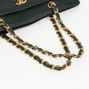 CHANEL Chain Hand Bag Caviar Skin Green Gold CC Auth 138565A-7