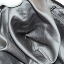 CHANEL Chain 2.55 Ribbon Shoulder Bag Satin Black Silver CC Auth 138568-22