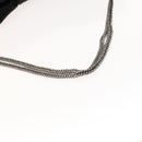 CHANEL Chain 2.55 Ribbon Shoulder Bag Satin Black Silver CC Auth 138568-7