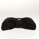 CHANEL Chain 2.55 Ribbon Shoulder Bag Satin Black Silver CC Auth 138568-5