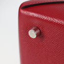 HERMES Maxi Box Cabas 30 Hand Bag Leather Blue Silver Auth 138569V-14