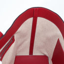 HERMES Maxi Box Cabas 30 Hand Bag Leather Blue Silver Auth 138569V-18