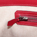 HERMES Maxi Box Cabas 30 Hand Bag Leather Blue Silver Auth 138569V-19