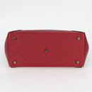 HERMES Maxi Box Cabas 30 Hand Bag Leather Blue Silver Auth 138569V-9