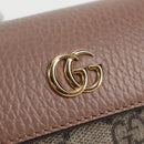 GUCCI GG Supreme Key Case PVC Beige Gold 456118 Auth 138570M-17