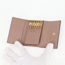 GUCCI GG Supreme Key Case PVC Beige Gold 456118 Auth 138570M-8