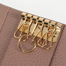 GUCCI GG Supreme Key Case PVC Beige Gold 456118 Auth 138570M-9