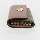 GUCCI GG Supreme Key Case PVC Beige Gold 456118 Auth 138570M-3