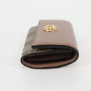 GUCCI GG Supreme Key Case PVC Beige Gold 456118 Auth 138570M-4