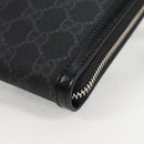 GUCCI GG Supreme Shoulder Bag PVC Black Silver 724357 Auth 138571M-12