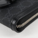 GUCCI GG Supreme Shoulder Bag PVC Black Silver 724357 Auth 138571M-14