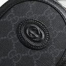 GUCCI GG Supreme Shoulder Bag PVC Black Silver 724357 Auth 138571M-15