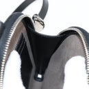 GUCCI GG Supreme Shoulder Bag PVC Black Silver 724357 Auth 138571M-20