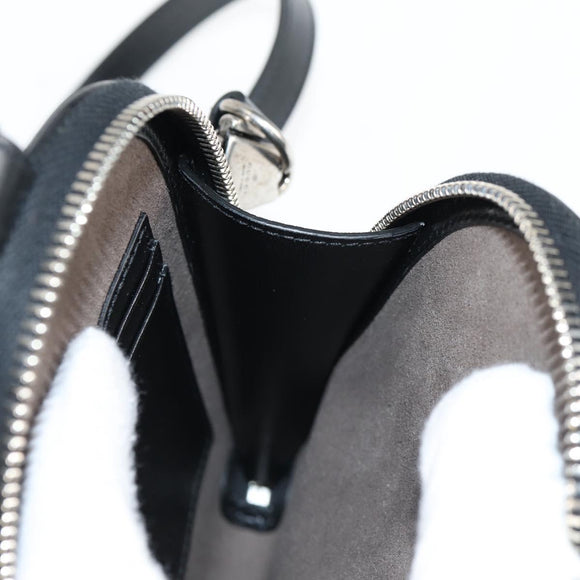 GUCCI GG Supreme Shoulder Bag PVC Black Silver 724357 Auth 138571M