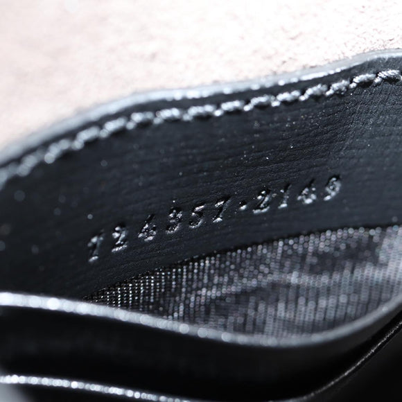 GUCCI GG Supreme Shoulder Bag PVC Black Silver 724357 Auth 138571M