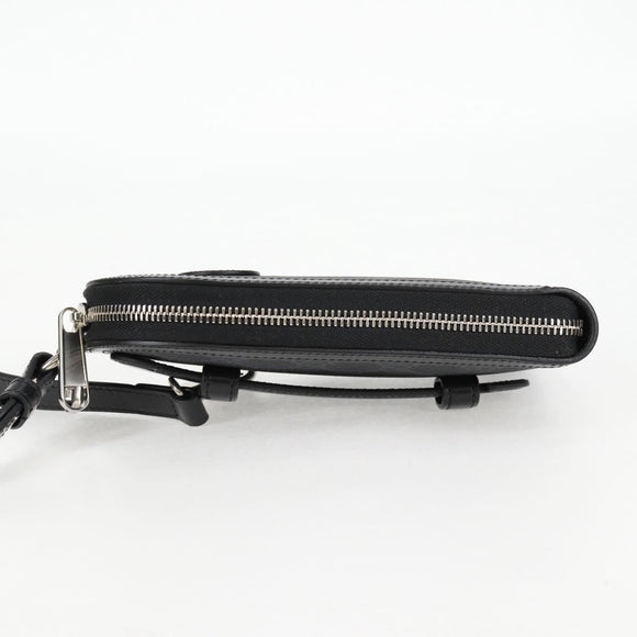 GUCCI GG Supreme Shoulder Bag PVC Black Silver 724357 Auth 138571M