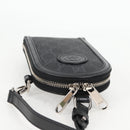 GUCCI GG Supreme Shoulder Bag PVC Black Silver 724357 Auth 138571M-6