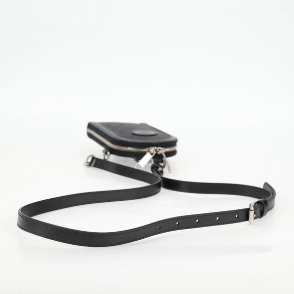 GUCCI GG Supreme Shoulder Bag PVC Black Silver 724357 Auth 138571M