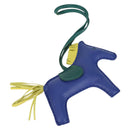 HERMES Rodeo Charm MM Leather Blue Auth 138575M-1
