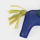 HERMES Rodeo Charm MM Leather Blue Auth 138575M-6