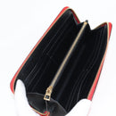 LOEWE Anagram Long Wallet Leather Red Auth 138577M-17