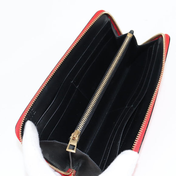 LOEWE Anagram Long Wallet Leather Red Auth 138577M