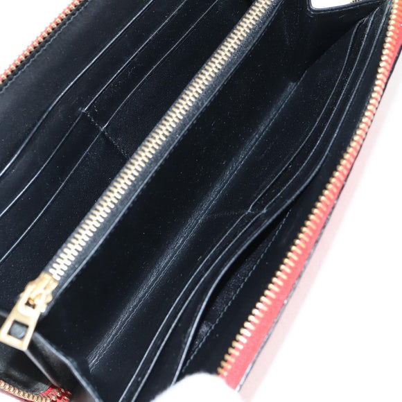 LOEWE Anagram Long Wallet Leather Red Auth 138577M