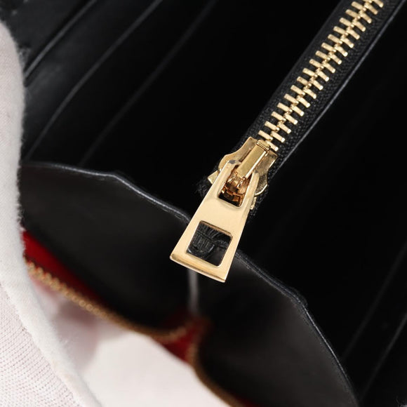 LOEWE Anagram Long Wallet Leather Red Auth 138577M