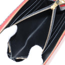 LOEWE Anagram Long Wallet Leather Red Auth 138577M-11