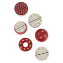 PRADA Memo Stand Wood Red Auth 138578-1