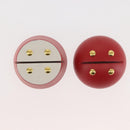 PRADA Memo Stand Wood Red Auth 138578-4