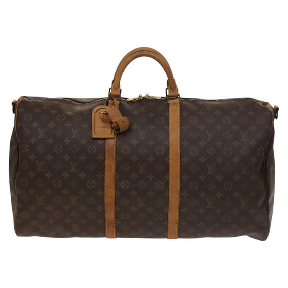 LOUIS VUITTON Monogram Keepall Bandouliere 60 Boston Bag M41412 LV Auth 138583