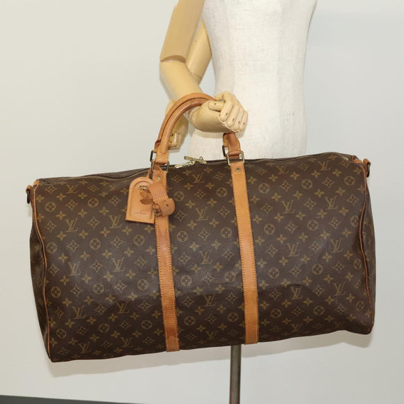 LOUIS VUITTON Monogram Keepall Bandouliere 60 Boston Bag M41412 LV Auth 138583