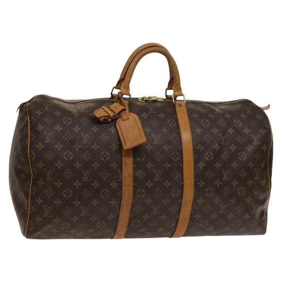 LOUIS VUITTON Monogram Keepall 55 Boston Bag M41424 LV Auth 138585