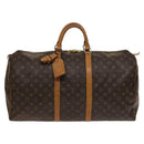 LOUIS VUITTON Monogram Keepall 55 Boston Bag M41424 LV Auth 138585-2
