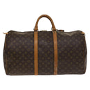 LOUIS VUITTON Monogram Keepall 55 Boston Bag M41424 LV Auth 138585-3