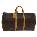 LOUIS VUITTON Monogram Keepall 55 Boston Bag M41424 LV Auth 138586-1