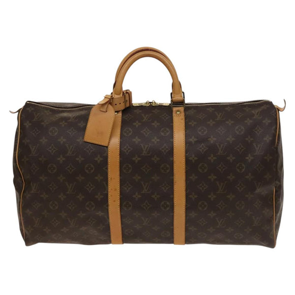 LOUIS VUITTON Monogram Keepall 55 Boston Bag M41424 LV Auth 138586