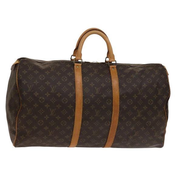 LOUIS VUITTON Monogram Keepall 55 Boston Bag M41424 LV Auth 138587