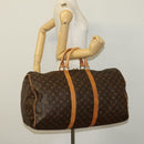 LOUIS VUITTON Monogram Keepall 55 Boston Bag M41424 LV Auth 138587-21