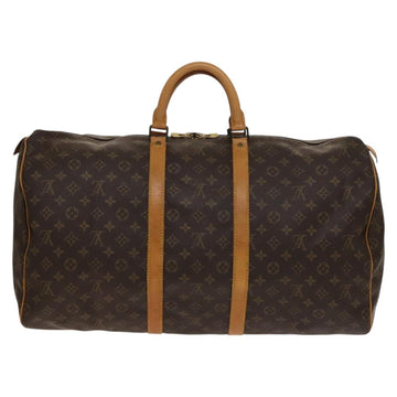 LOUIS VUITTON Monogram Keepall 55 Boston Bag M41424 LV Auth 138587 - 0