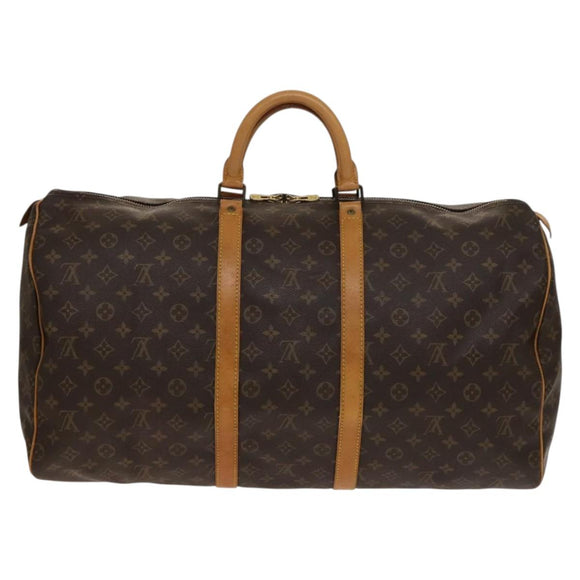 LOUIS VUITTON Monogram Keepall 55 Boston Bag M41424 LV Auth 138587