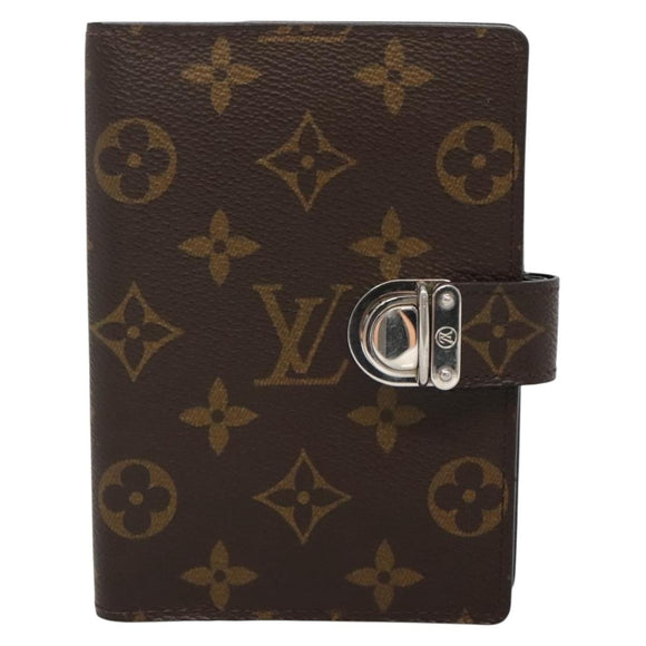 LOUIS VUITTON Monogram Agenda Koala PM Day Planner Cover Black LV Auth 138598